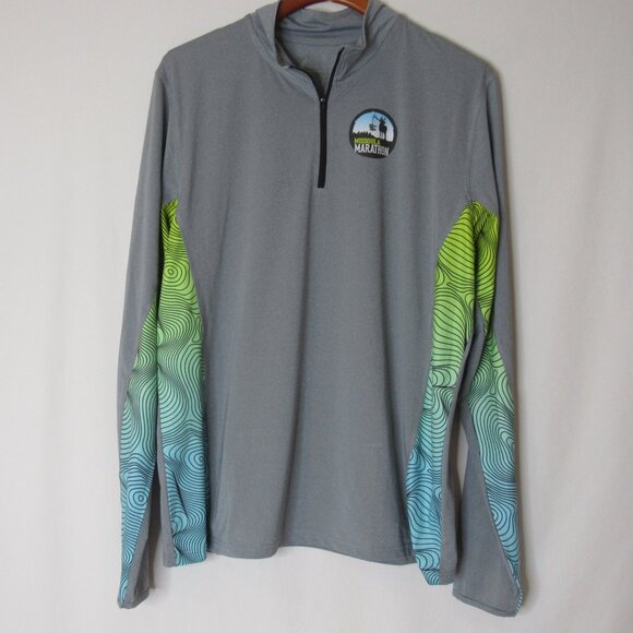 Missoula Marathon 1/2 Zip Long Sleeve Sport Running Tee Women's XL XLarge - Picture 7 of 9
